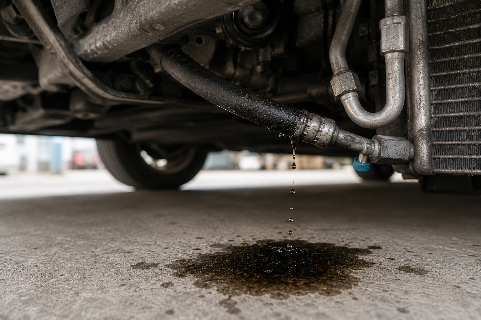 AC hose leak symptoms detection